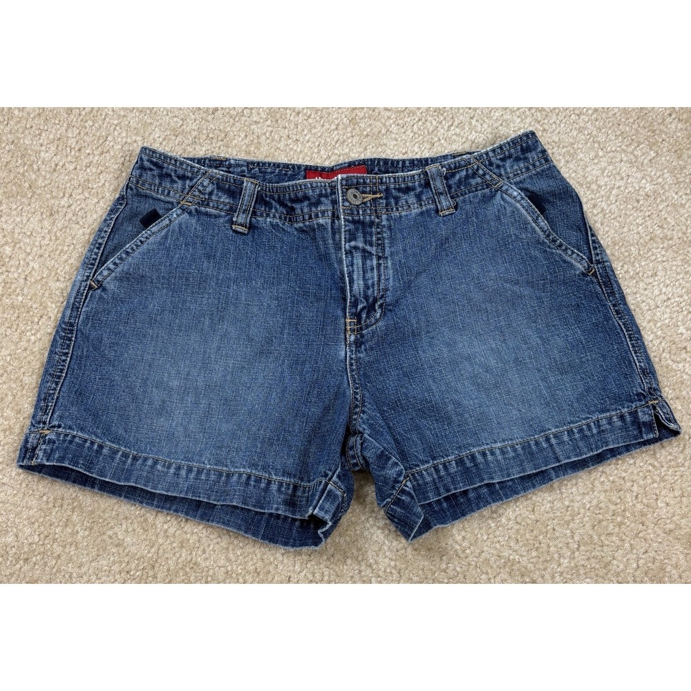Vintage Y2K UNIONBAY Denim Buttonfly Shorts Juniors Size 7 Retro 2000s